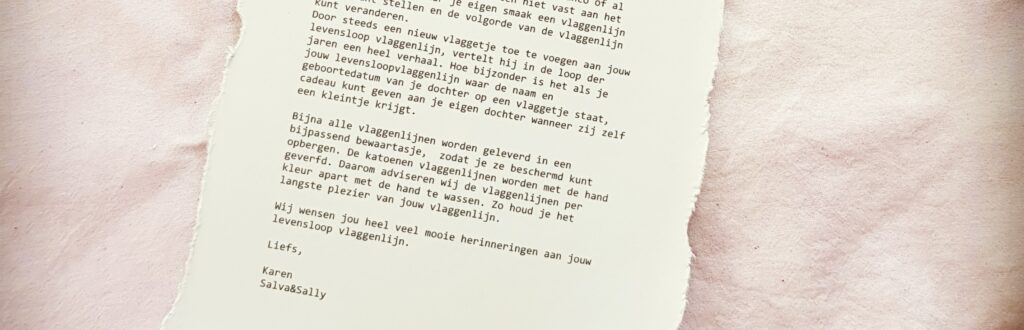 Jouw levens verhaal op katoen